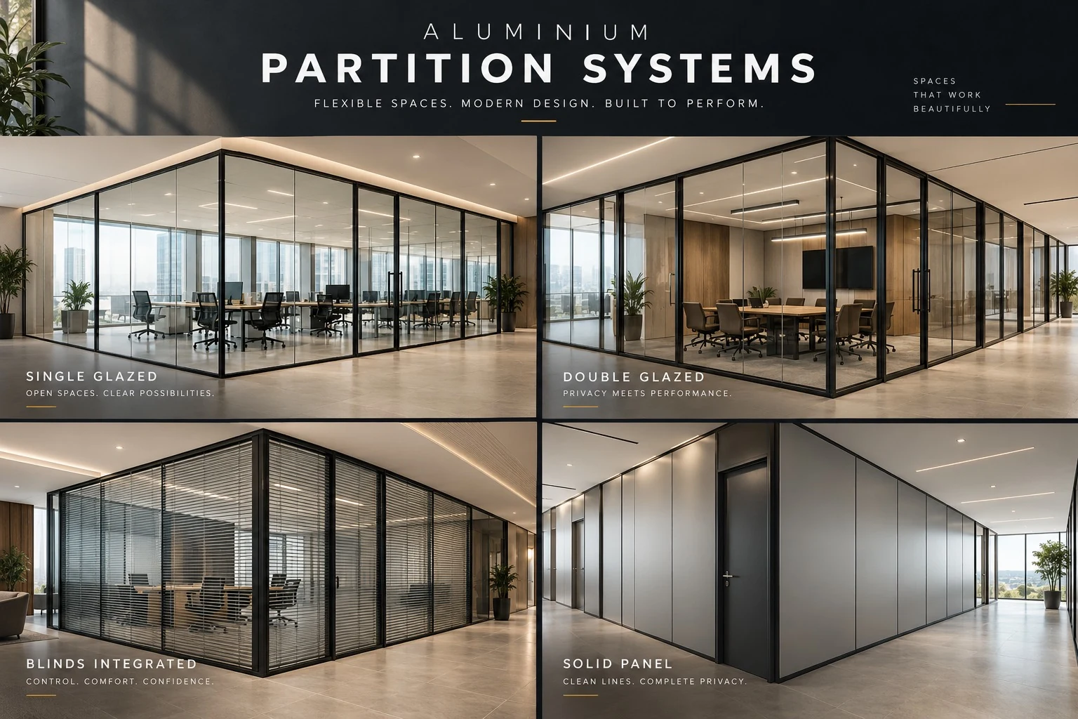 Aluminium Partition Systems Showcase