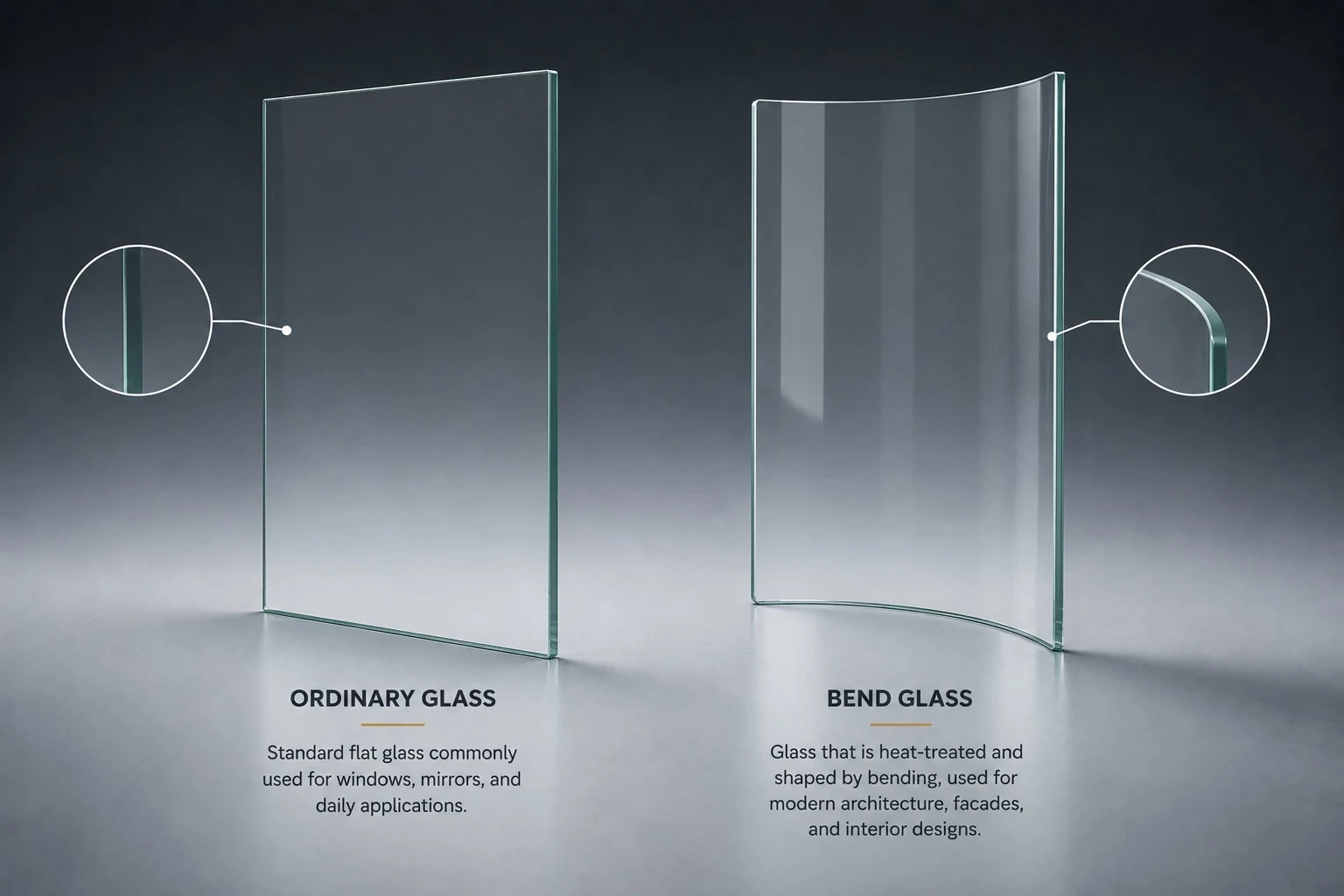 Bend Glass vs Ordinary Glass Comparison