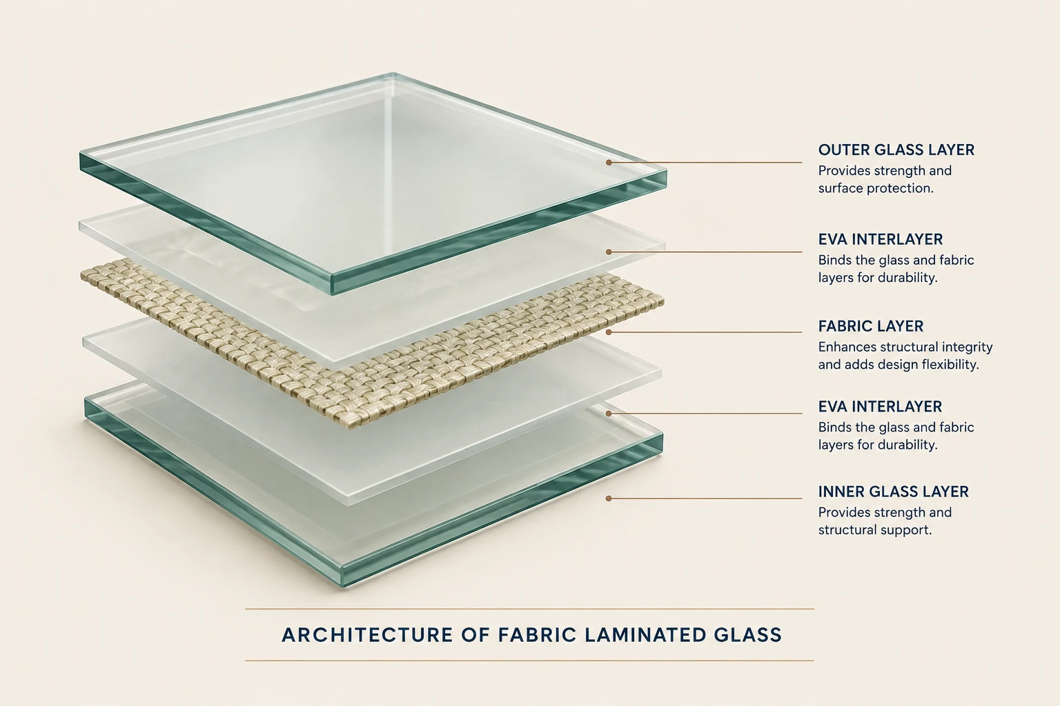Architecture of Fabric Laminated Glass Layer Structure