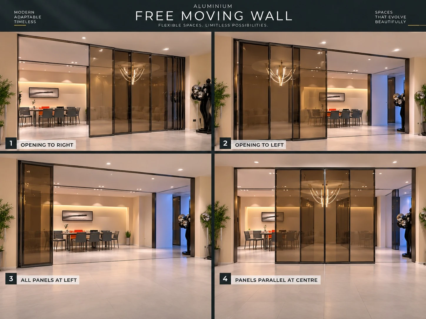 Free Moving Wall Showcase