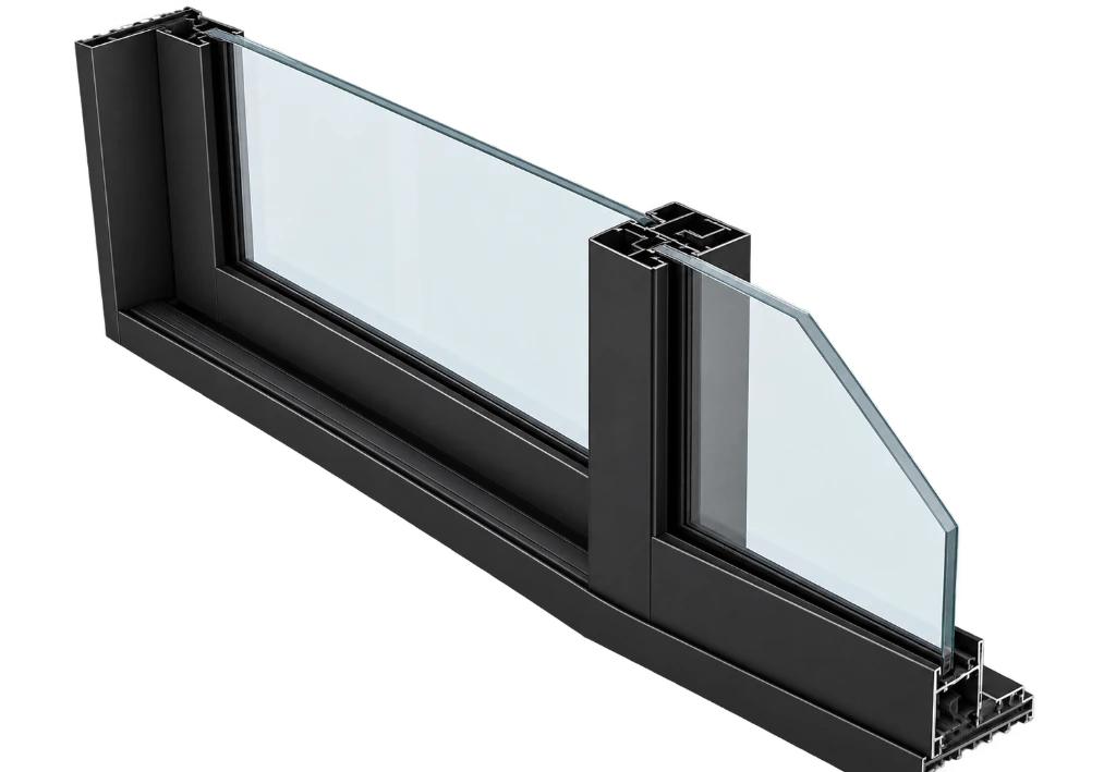 SC45 architectural profile schematic and glazing detail