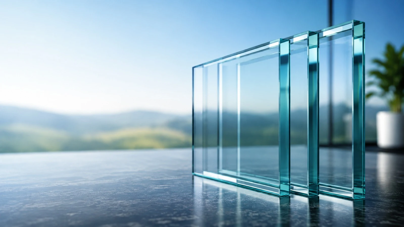 Toughened safety glass sheet installed in architectural interior and facade application